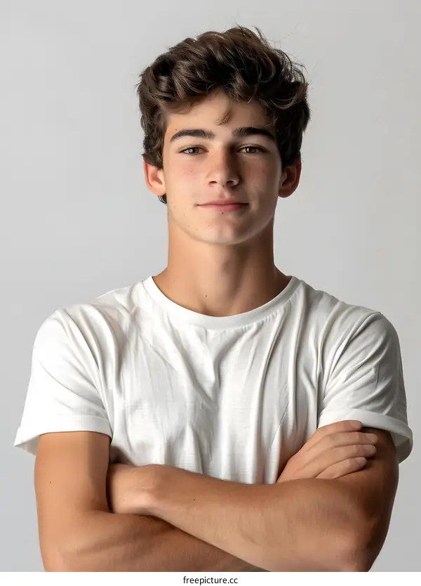 Young Man Portrait With Arms Crossed