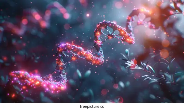 Artistic illustration of DNA helix