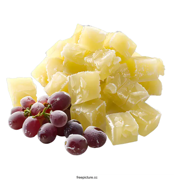[Transparent Background PNG]Pile of Turkish delights with grapes