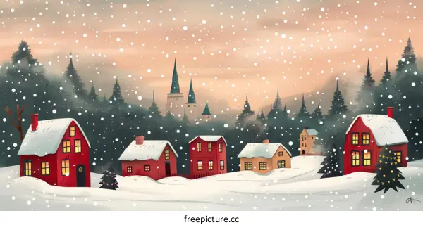 Winter Wonderland: A Snowy Village in Scandinavia