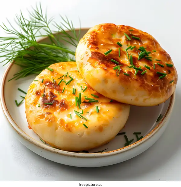 Two Golden Potato Pancakes on a Plate