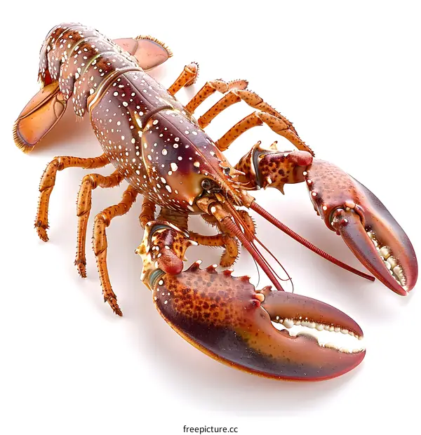 Fresh Lobster on White Background