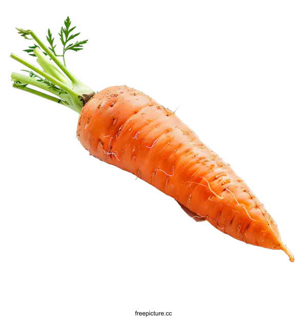 [Transparent Background PNG]Single carrot on white background