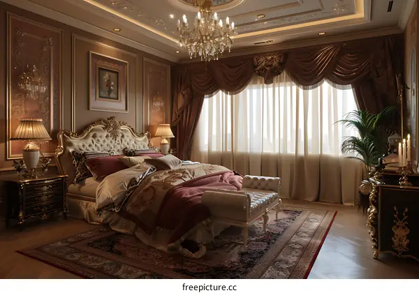 European luxury style bedroom