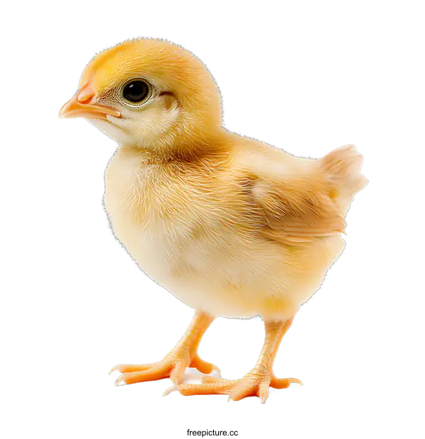 [Transparent Background PNG]Adorable Baby Chick Portrait Against transparent background