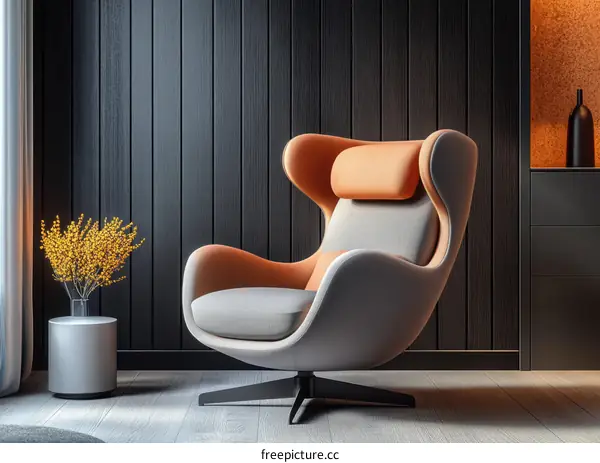 Modern Comfortable Armchair in Stylish Room
