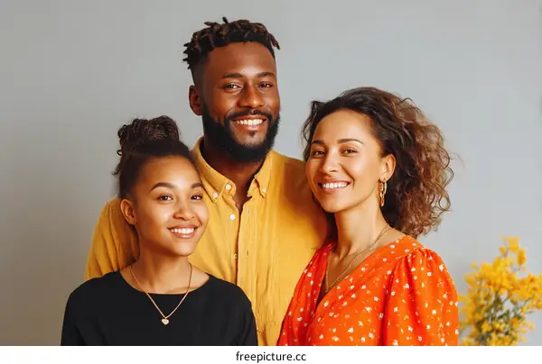 Happy Family Portrait  African American Family