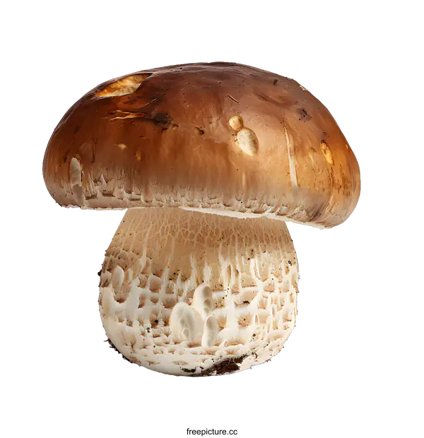 [Transparent Background PNG]Fresh Porcini Mushroom Isolated on White Background