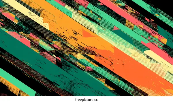 Abstract Colorful Diagonal Striped Pattern Design