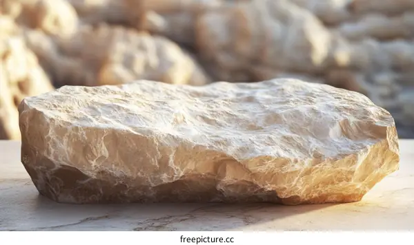 Natural Stone Display in Soft Light