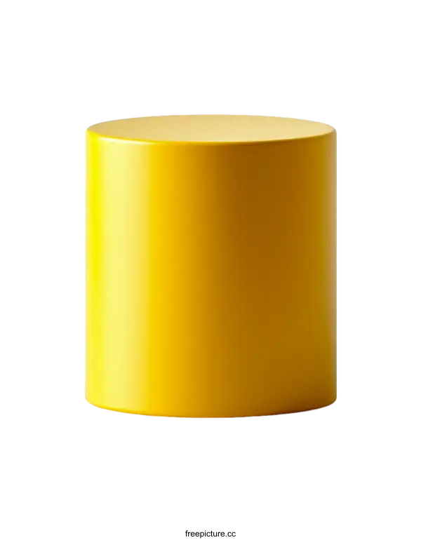 [Transparent Background PNG]Yellow Cylinder Display Stand
