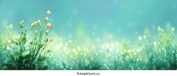 Delicate Blossoms in a Serene Springtime Landscape