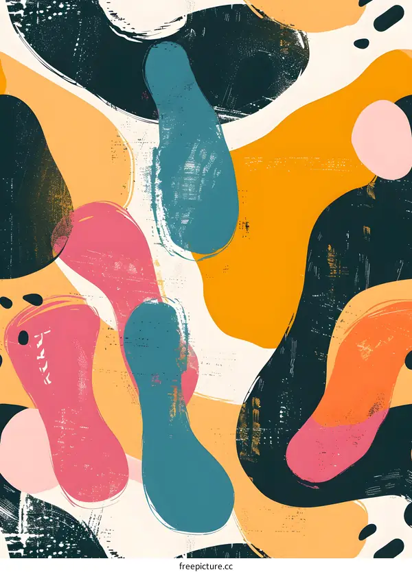 Abstract Colorful Shapes Seamless Pattern Design