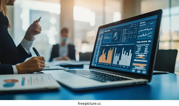 Business Meeting with Data Analysis