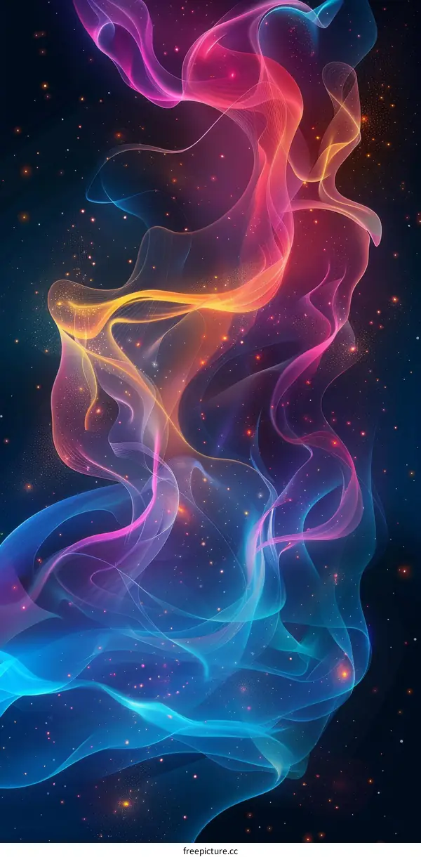 Abstract Colorful Nebula Space Design