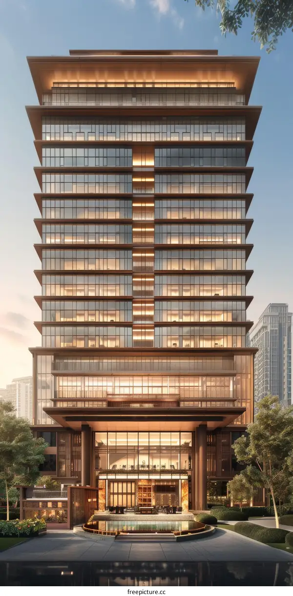 Modern Architectural Design of a Skyscraper