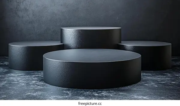 Modern Minimalist Black Product Display