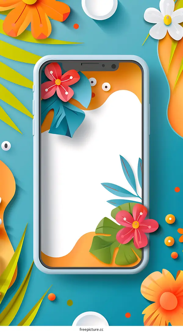 Summer Tropical Phone Screen Background