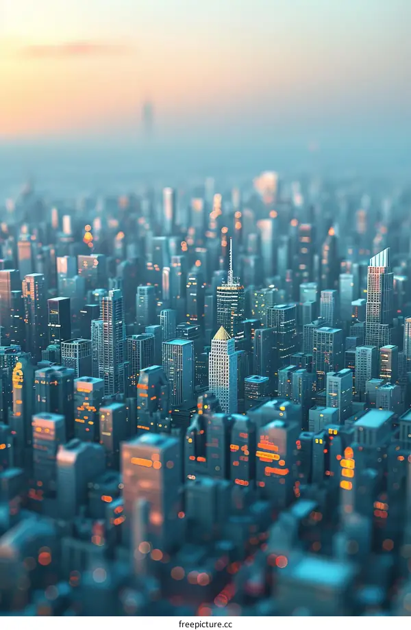 Urban Metropolis of Glass and Steel