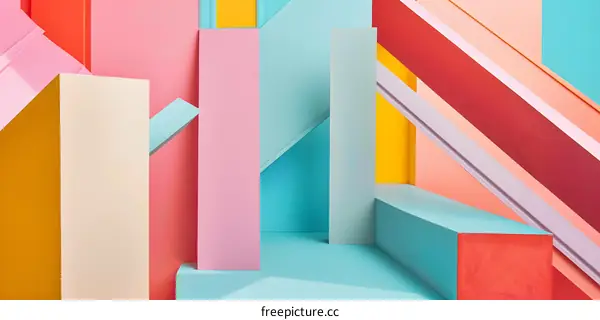 Abstract Colorful Geometric Shapes Background