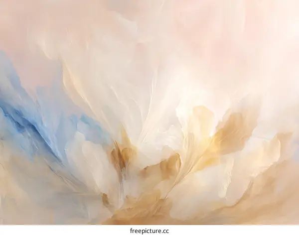 Abstract Painting of Soft Colors and Flowing Forms