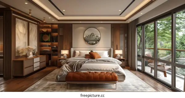 Modern Wooden Bedroom Interior Design