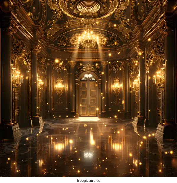 A magnificent golden hall