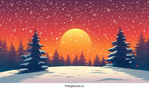 Snowy Forest Landscape