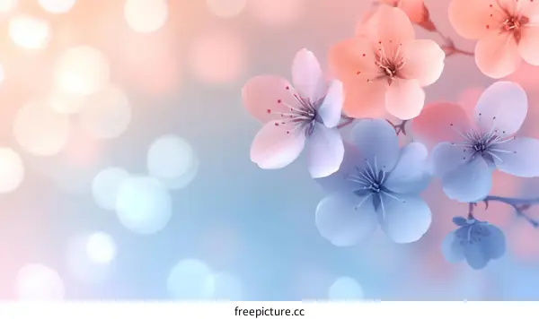 Beautiful Spring Blossoms in Soft Pastel Colors