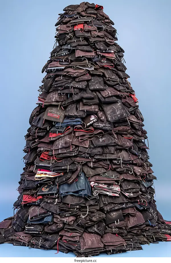 Christmas Tree of Worn Leather Motorcycle Pants