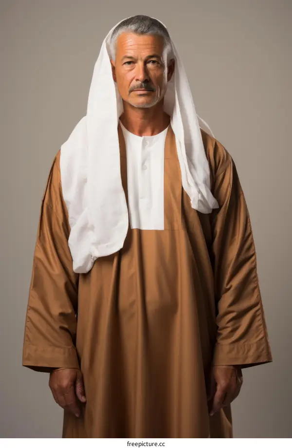 Portrait of a Bedouin Man in the Desert