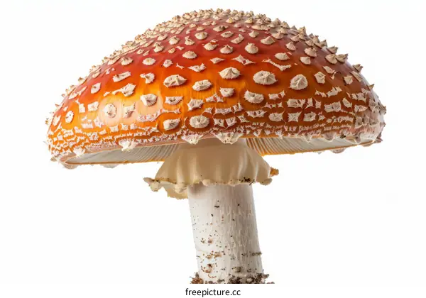 Red mushroom with white spots