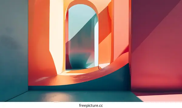 Abstract Art Minimalist Geometric Shapes Background