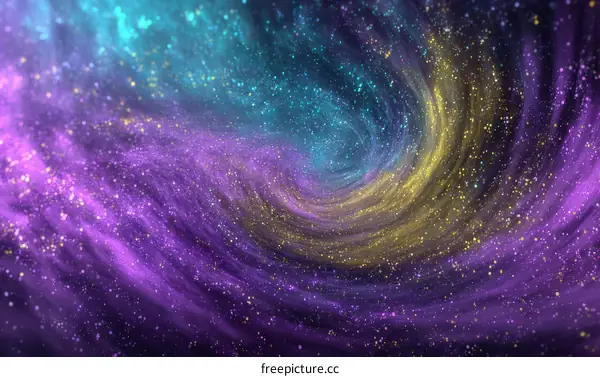 Abstract Colorful Space Spiral Nebula