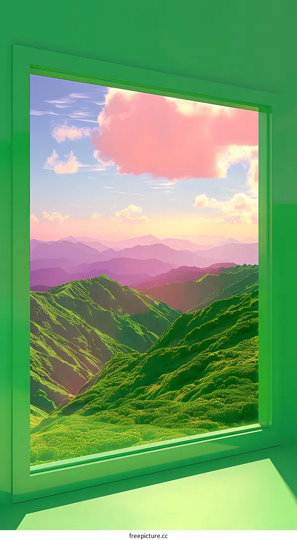 Green Mountains View From Window