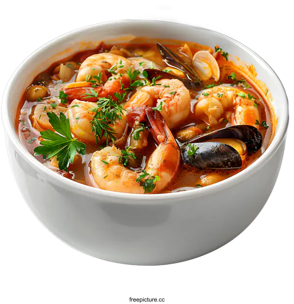 [Transparent Background PNG]Bowl of Seafood Soup