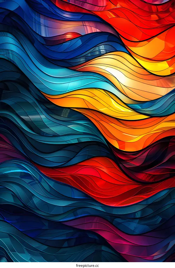 Colorful abstract waves