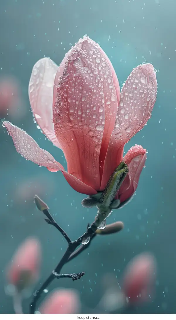 Raindrops on Pink Magnolia