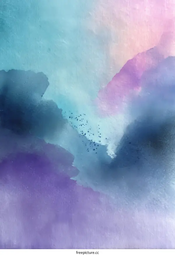 Abstract Watercolor Painting with Soft Hues