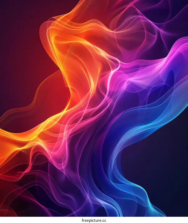 Abstract Colorful Flowing Lines Art