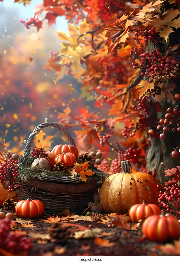 Pumpkins in the Fall