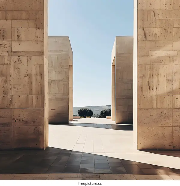 Minimalist Concrete Architecture with a View of Nature