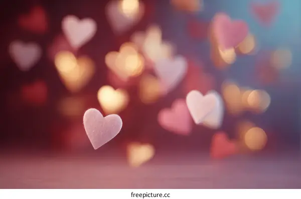 Romantic Valentines Day Heart Background