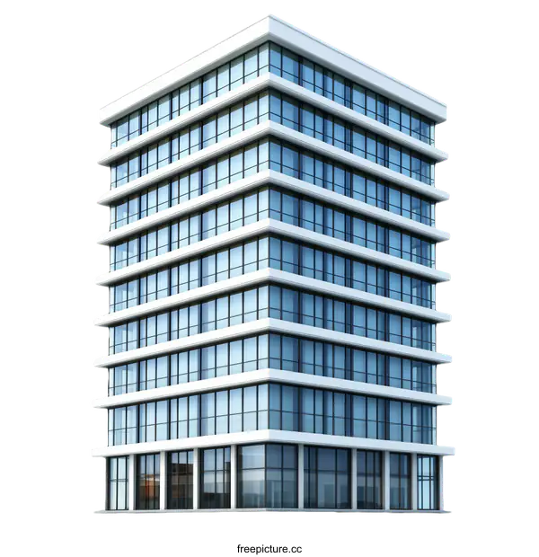 [Transparent Background PNG]Modern Skyscraper Building Exterior Design