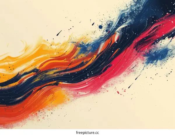 Modern Art Acrylic Brush Strokes