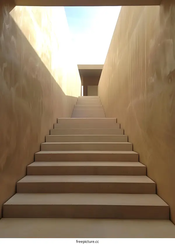 Concrete Stairs in Modern Building