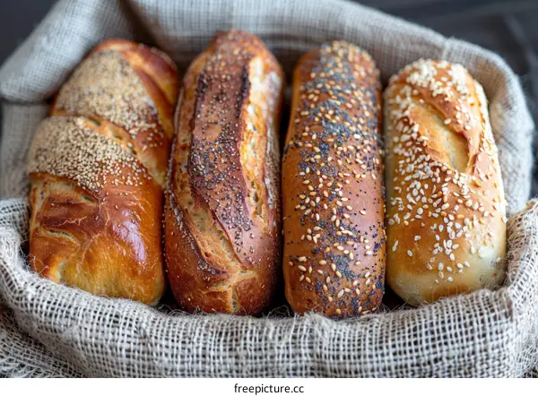 Loaf of Bread in a Basket