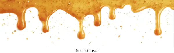 Dripping Honey Flowing Texture Close-up