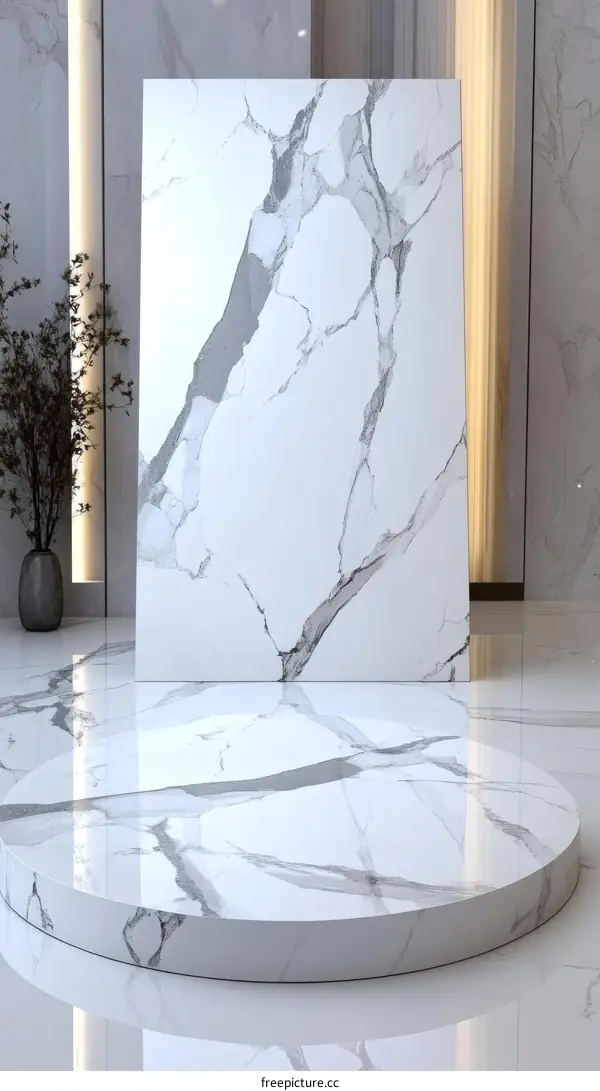 Modern Marble Display Stand Interior Design