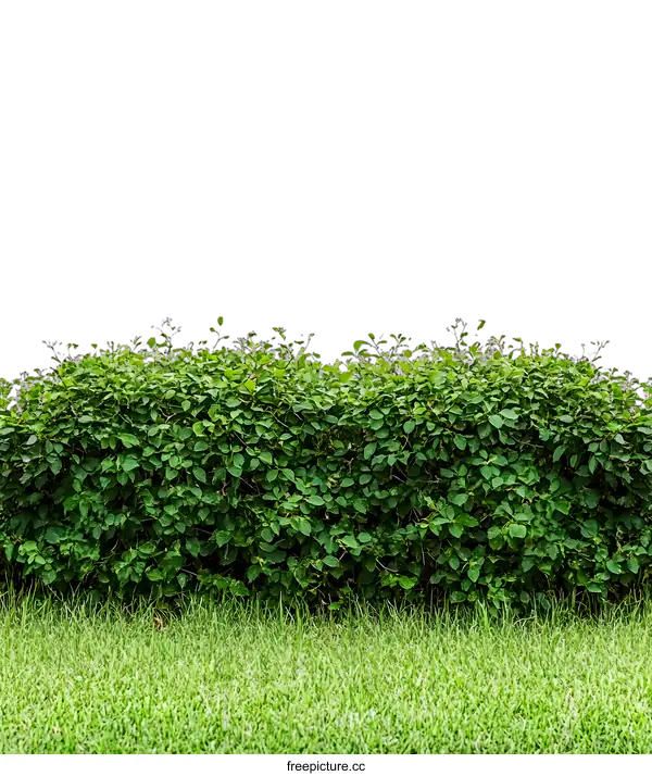 [Transparent Background PNG]Green Bush Hedge Isolated on White Background